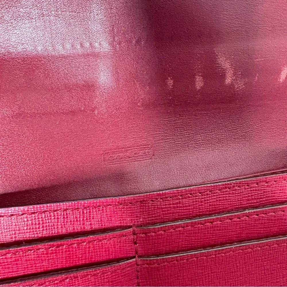 Coach Red Women's Wallet bifold card wallet